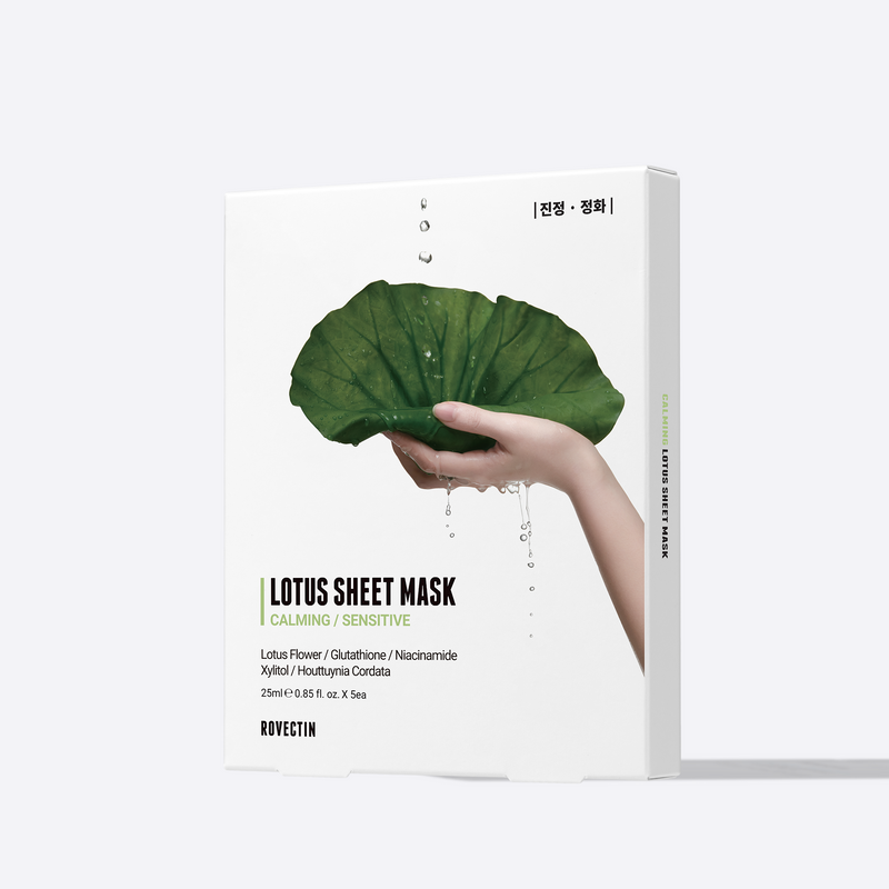 Calming Lotus Sheet Mask — official product photograph; package size unconfirmed