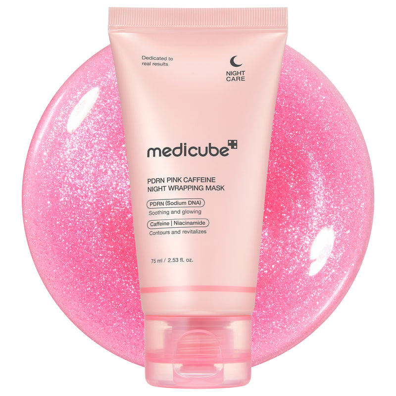 [Subscr.] PDRN Pink Caffeine Overnight Wrapping Mask — official product photograph; package size unconfirmed