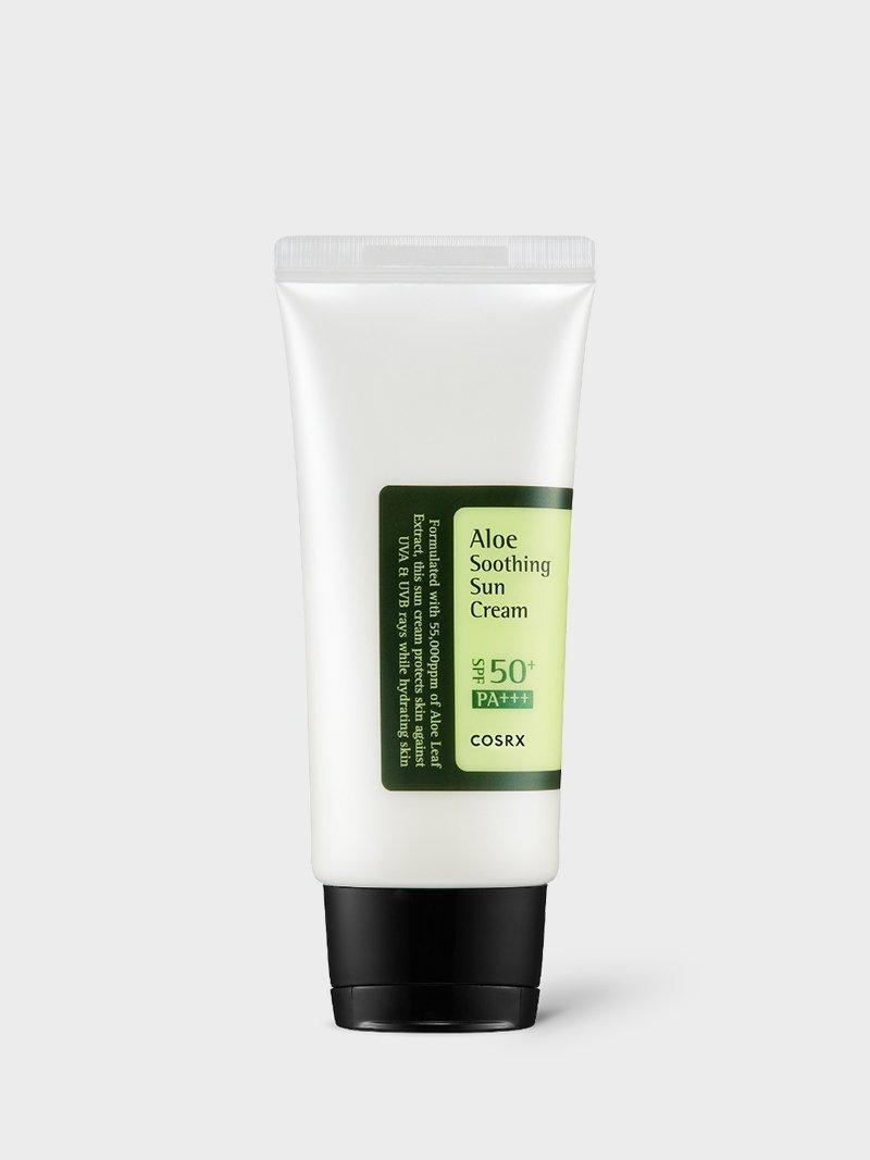 Aloe Soothing Sun Cream SPF50+/ PA+++ — official product photograph; package size unconfirmed