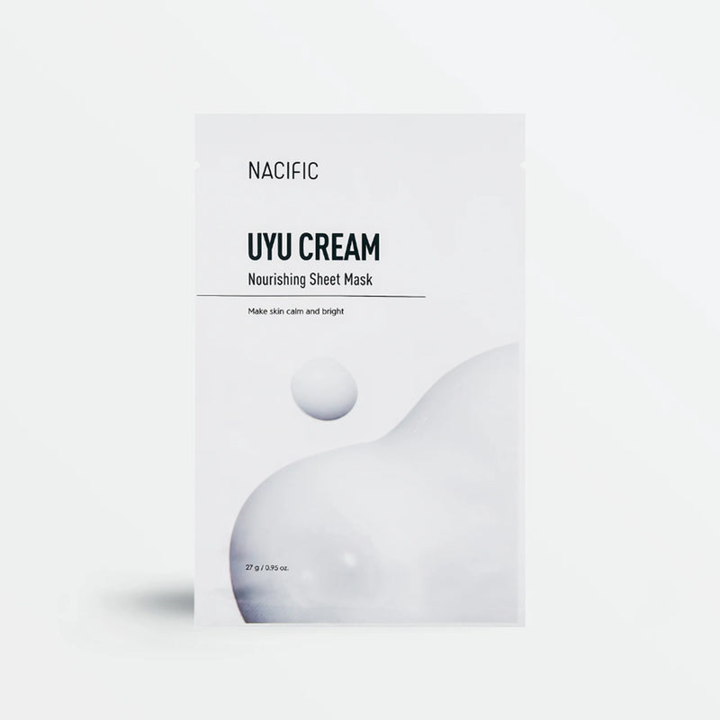 Nacific Uyu Cream Nourishing Sheet Mask — official product photograph; package size unconfirmed