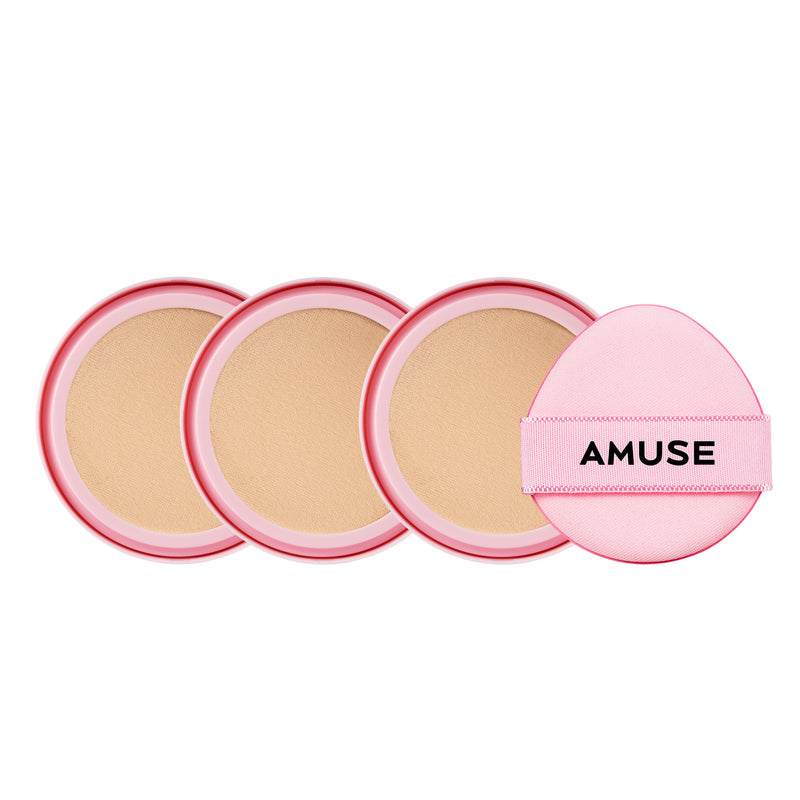 [SET] DEW POWER CUSHION REFILL 3 EA — official product photograph; package size unconfirmed