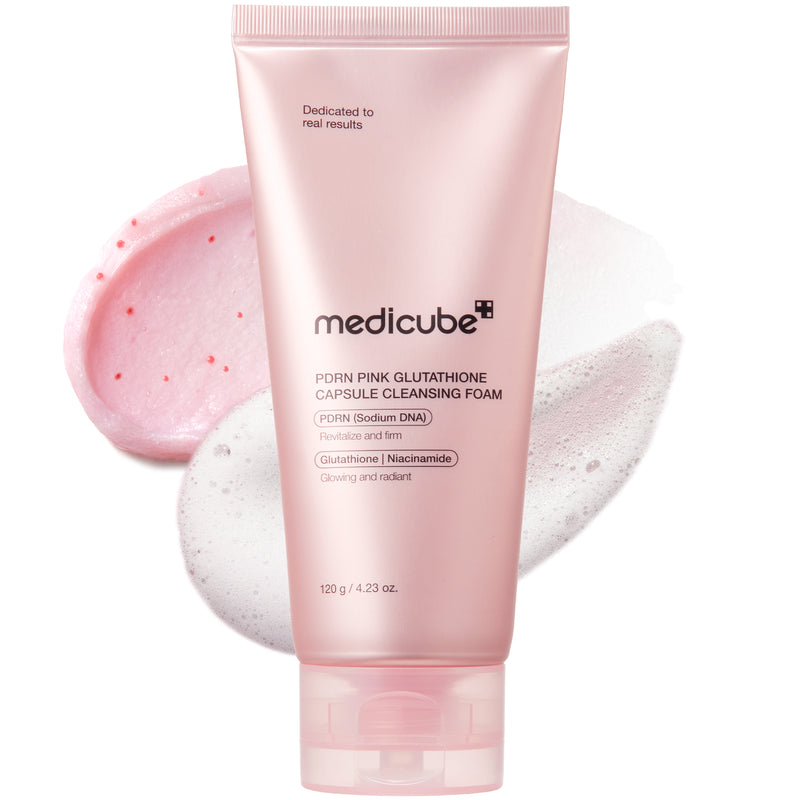 PDRN Pink Glutathione Capsule Foam Cleanser — official product photograph; package size unconfirmed
