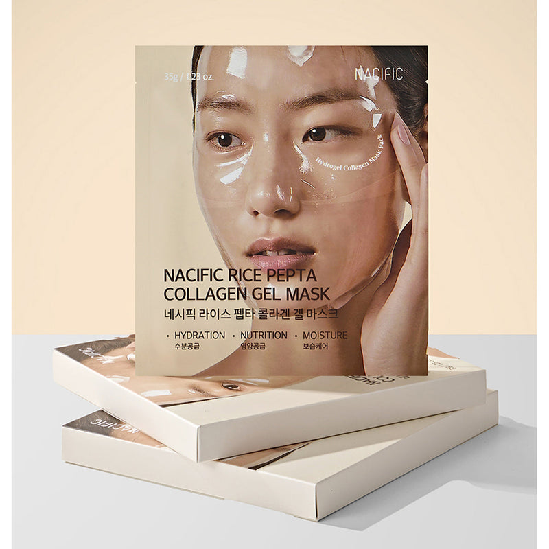 NACIFIC Rice Pepta Collagen Gel Mask — official product photograph; package size unconfirmed