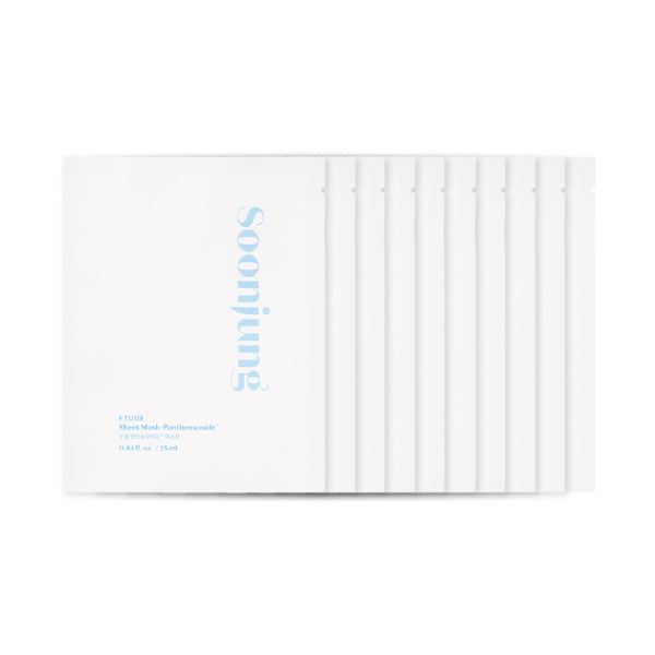 [10ea SET] ETUDE SoonJung Sheet Mask_Panthensoside — official product photograph; package size unconfirmed
