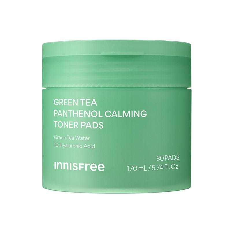 Green Tea Panthenol Calming Toner Pads — official product photograph; package size unconfirmed