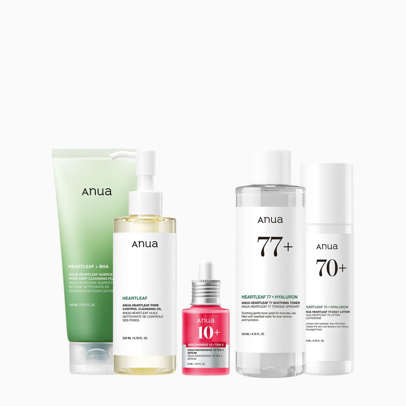 5-step Korean Skincare Set — official product photograph; package size unconfirmed