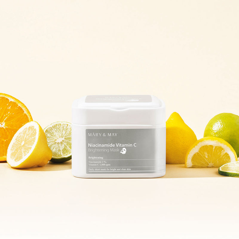 Mary&May Niacinamide Vitamin C Brightening Mask — official product photograph; package size unconfirmed