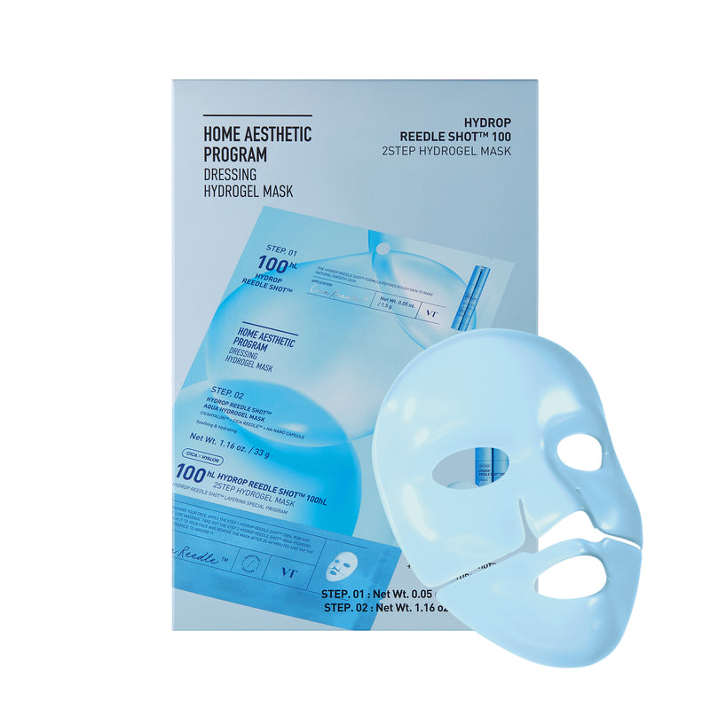 Hydrop Reedle Shot 100 2 Step Hydrogel Mask 4ea — official product photograph; package size unconfirmed