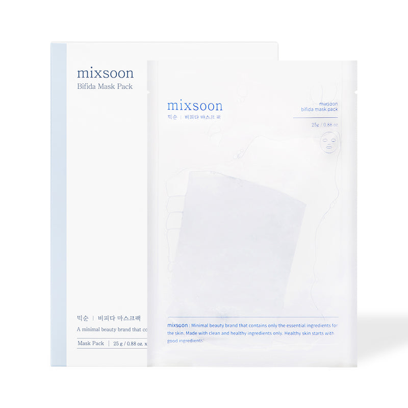 mixsoon Bifida Face Mask 5ea — official product photograph; package size unconfirmed