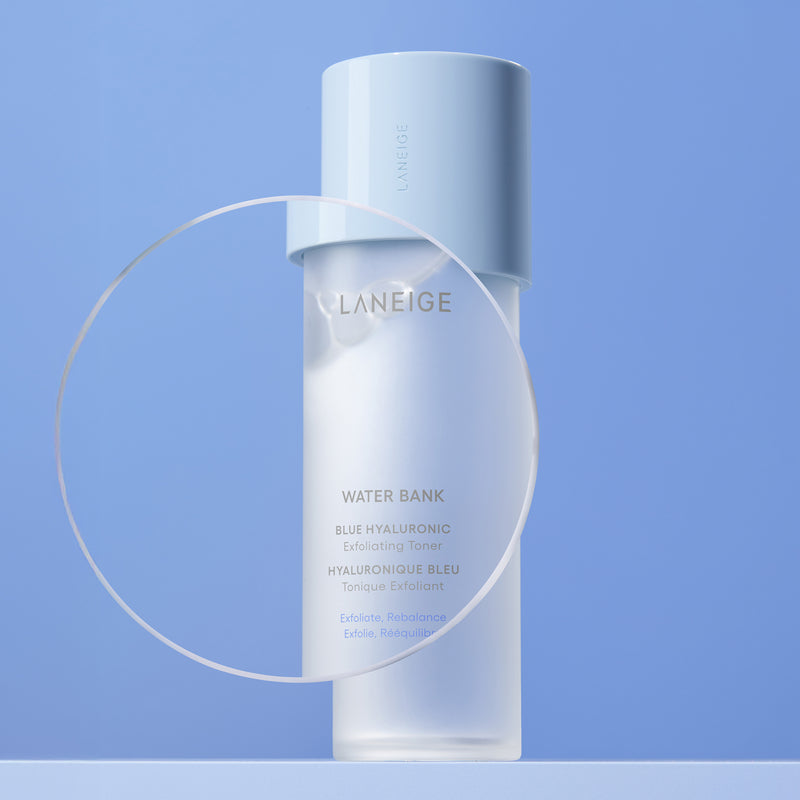Water Bank Blue Hyaluronic Exfoliating Toner — official product photograph; package size unconfirmed