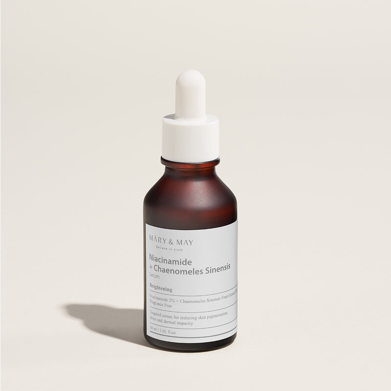 Mary&May Niacinamide+Chaenomeles Sinensis Serum — official product photograph; package size unconfirmed