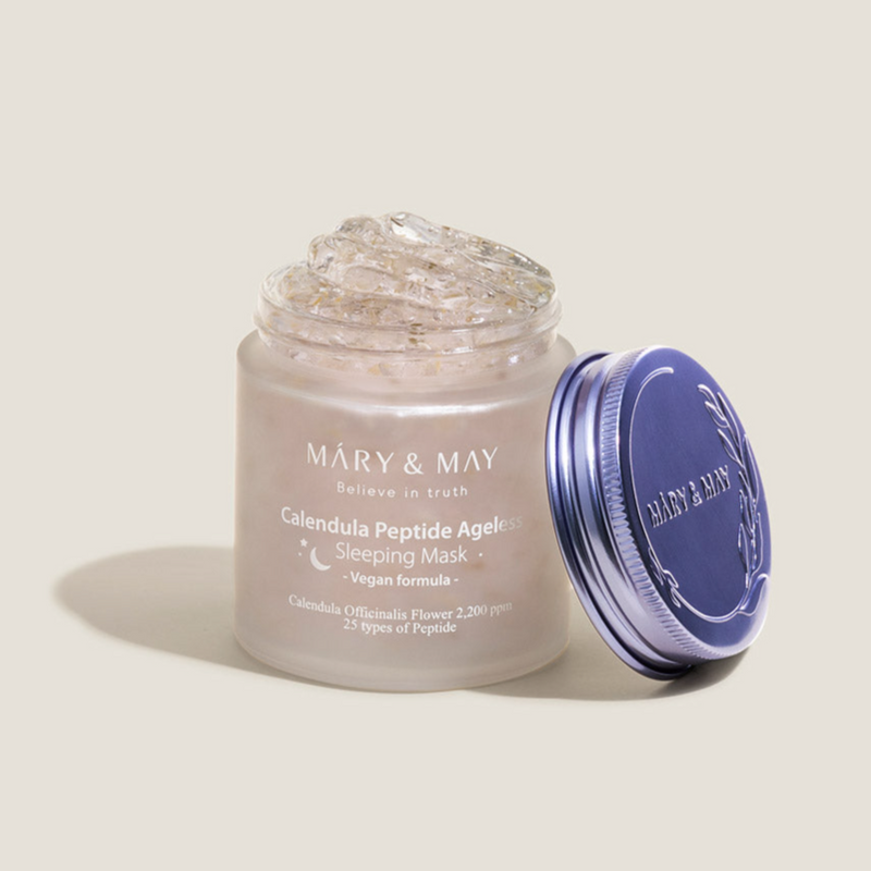 Mary&May Vegan Calendula Peptide Ageless Sleeping Mask — official product photograph; package size unconfirmed