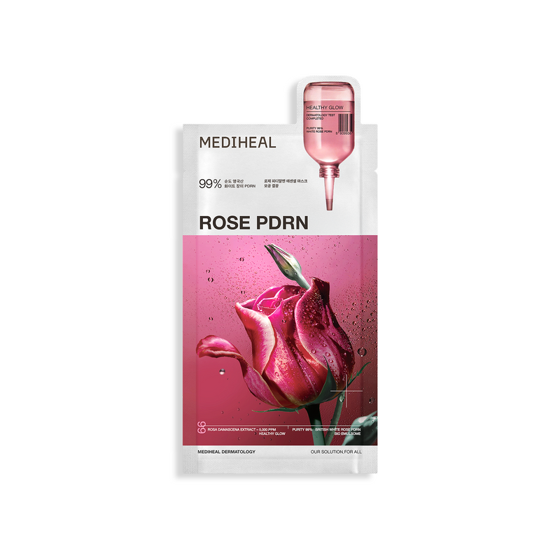 Rose PDRN Essential Mask Healthy Glow — official product photograph; package size unconfirmed