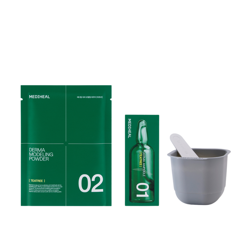Derma Modeling Pack Teatree Calming — official product photograph; package size unconfirmed