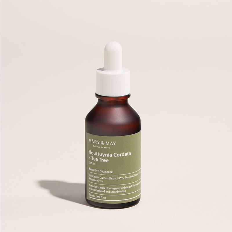 Mary&May Houttuynia Cordata +Tea Tree Serum — official product photograph; package size unconfirmed