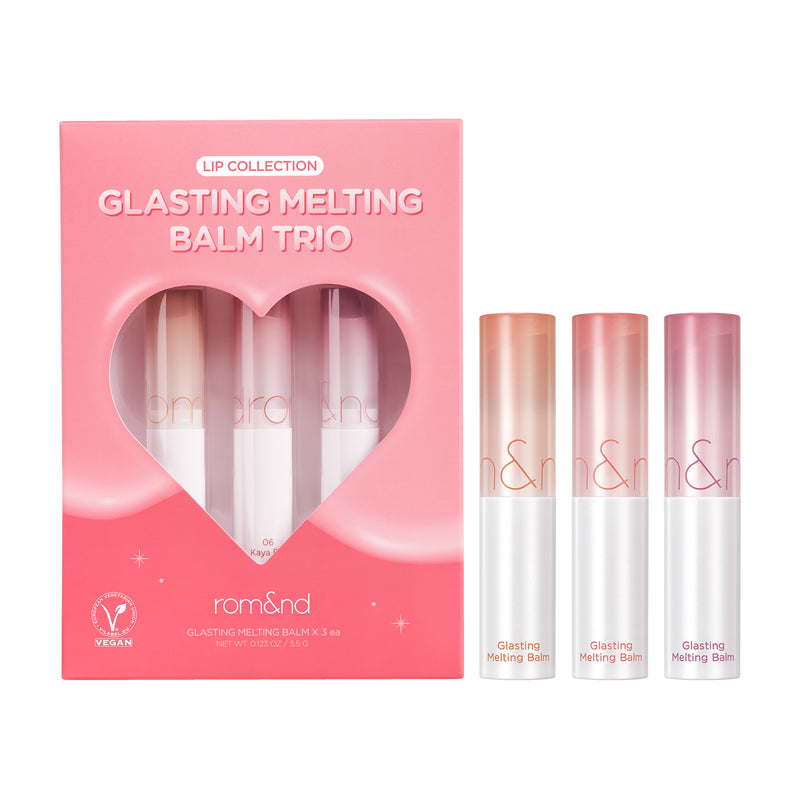 GLASTING MELTING BALM TRIO — official product photograph; package size unconfirmed