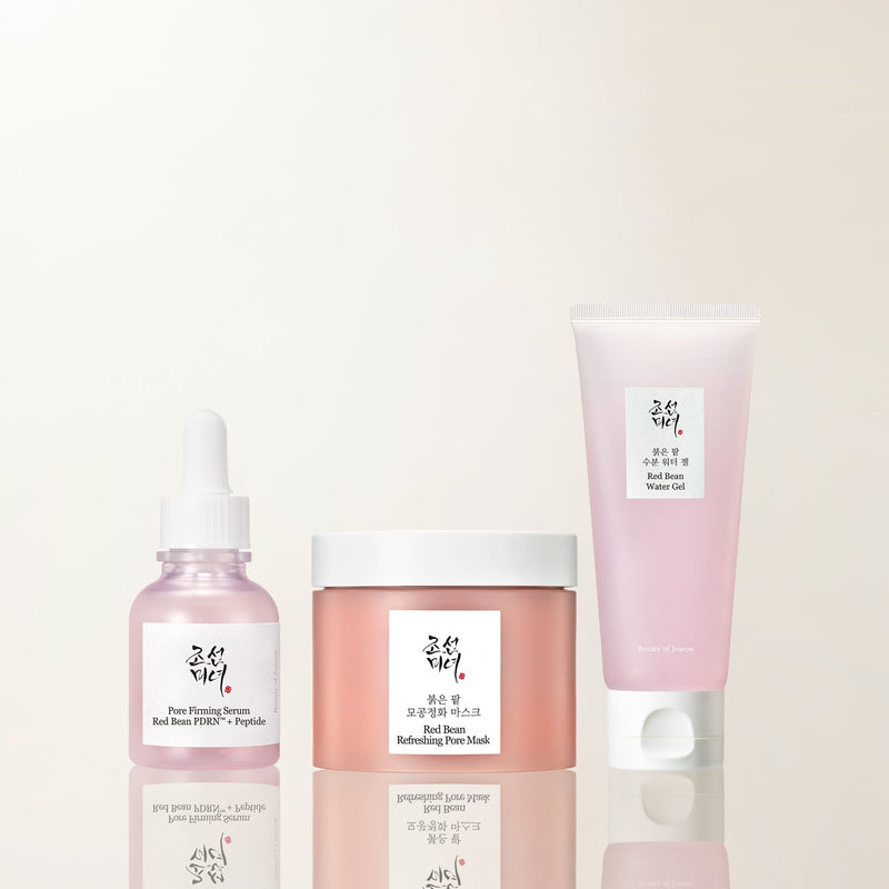 Red Bean Pore Care Trio — official product photograph; package size unconfirmed