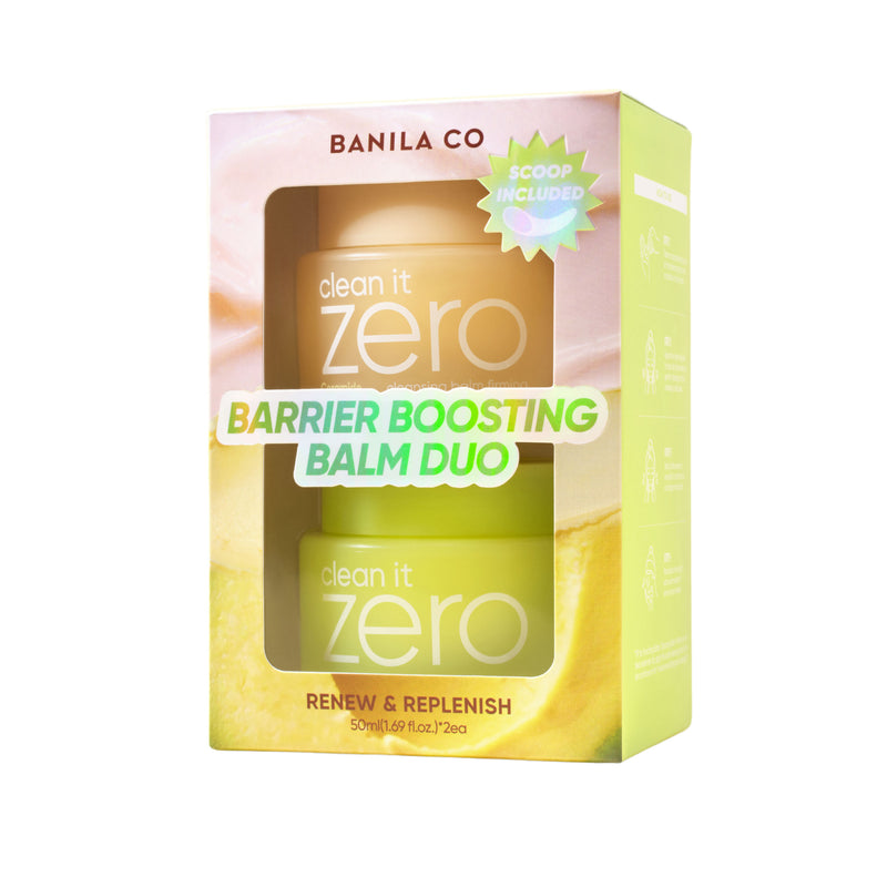 Clean it Zero Barrier Boosting Balm Duo — official product photograph; package size unconfirmed
