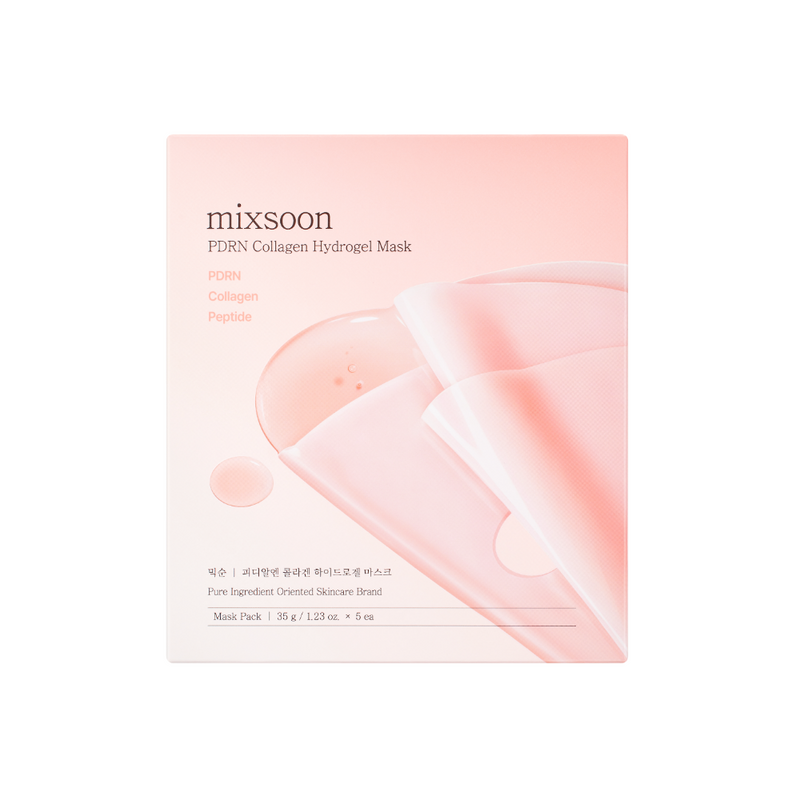 mixsoon PDRN Collagen Hydrogel Mask 35g*5ea — official product photograph; package size unconfirmed