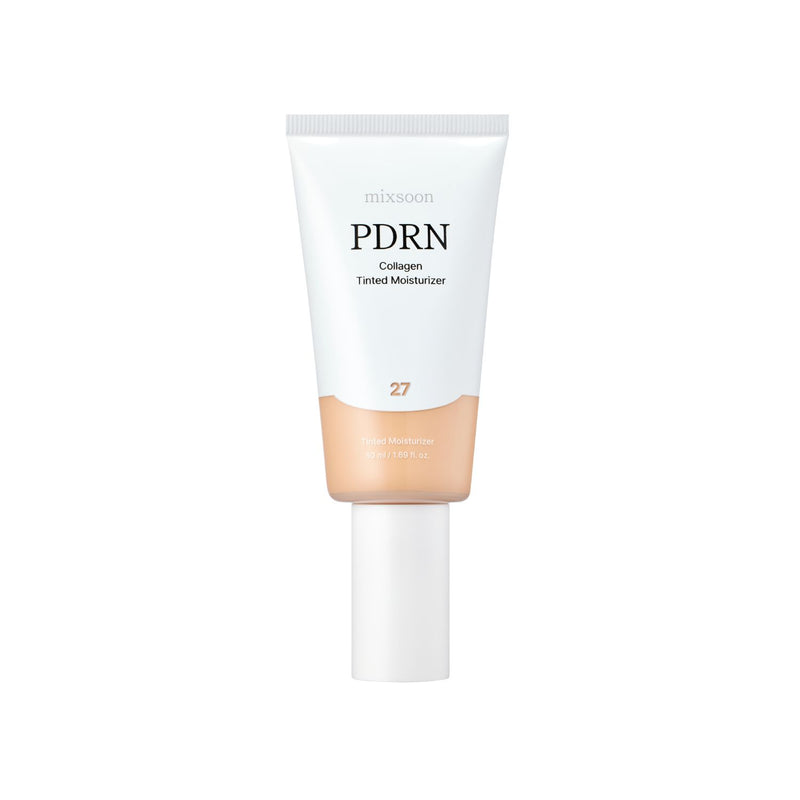 mixsoon PDRN Collagen Tinted Moisturizer No. 27 Unseen 50ml — official product photograph; package size unconfirmed