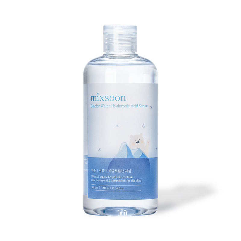 mixsoon Glacier Water Hyaluronic Acid Serum 300ml — official product photograph; package size unconfirmed