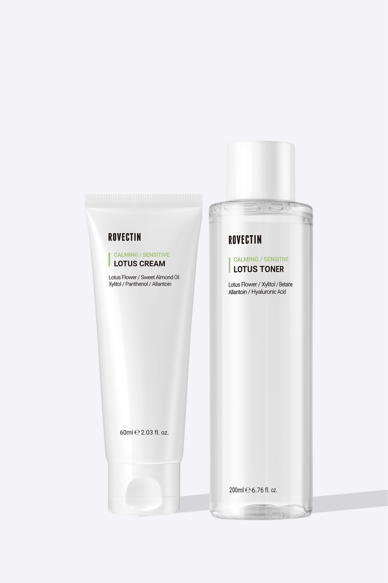 Calming Lotus Toner & Cream Set — official product photograph; package size unconfirmed