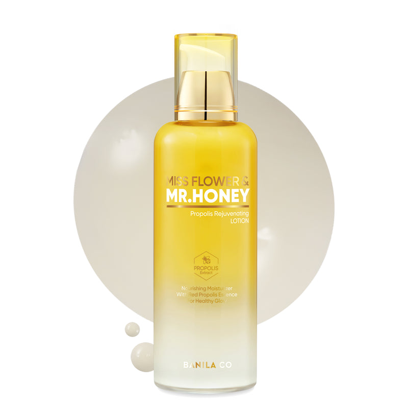 Miss Flower & Mr.Honey Propolis Rejuvenating Lotion — official product photograph; package size unconfirmed