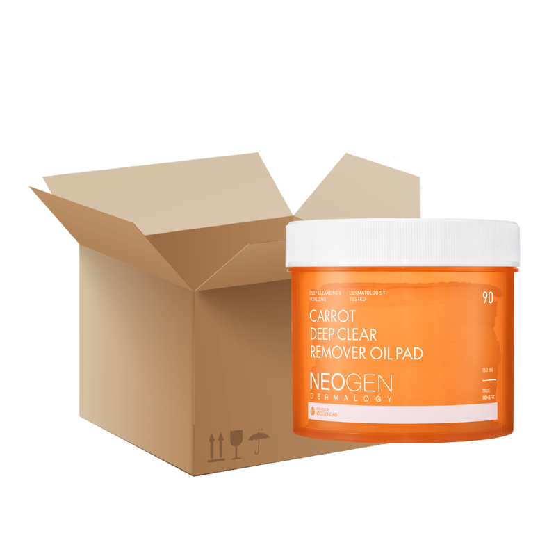 [1BOX / 30ea] NEOGEN DERMALOGY Carrot Deep Clear Oil Pad 150ml (60 Pads) — official product photograph; package size unconfirmed