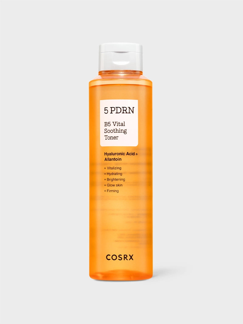 COSRX 5 PDRN B5 Vital Soothing Toner — official product photograph; package size unconfirmed
