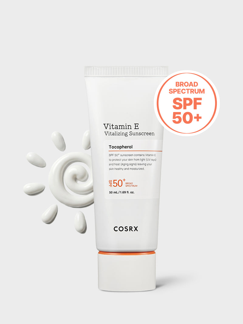 Vitamin E Vitalizing Sunscreen SPF 50+ — official product photograph; package size unconfirmed