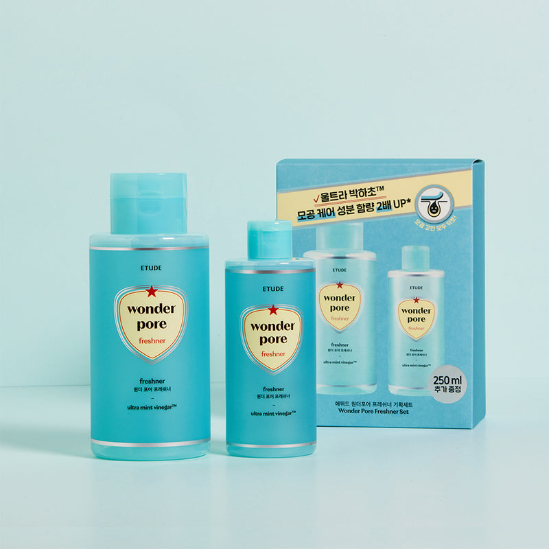 ETUDE Wonder Pore Freshner Set (500ml+250ml) — official product photograph; package size unconfirmed
