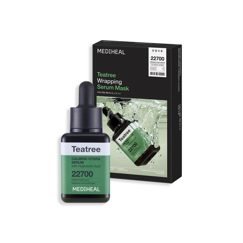 Teatree Calming Duo (Serum + Wrapping Serum Mask) — official product photograph; package size unconfirmed