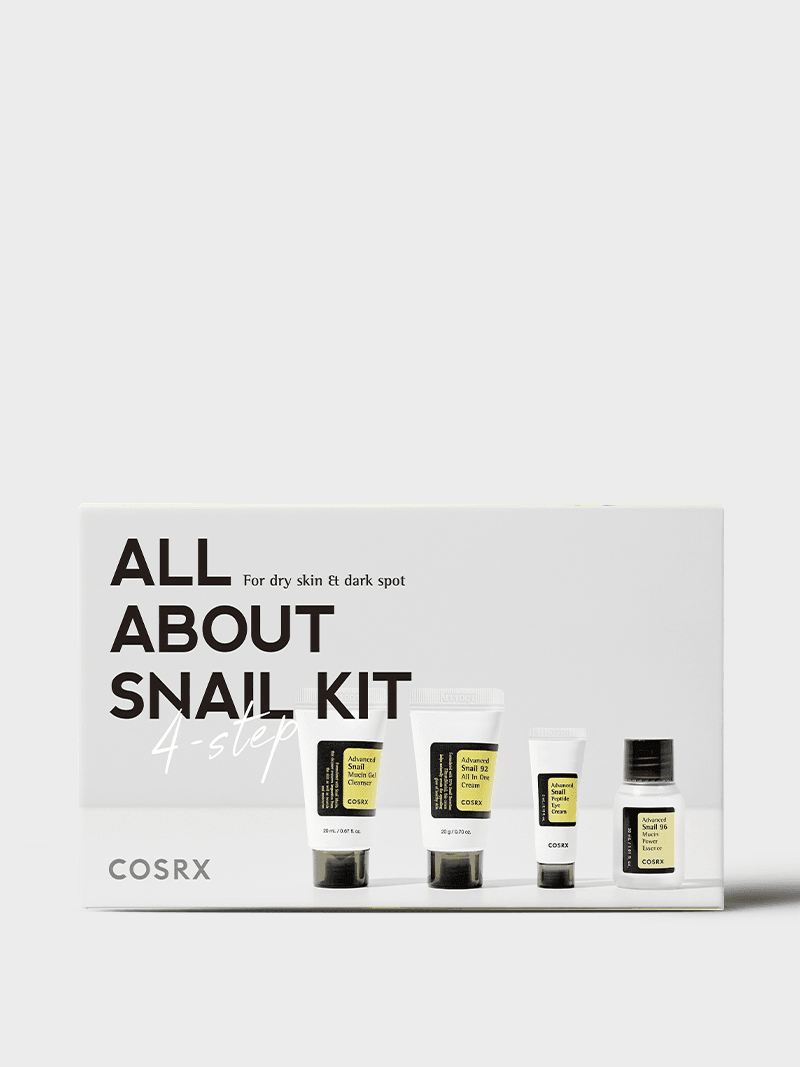ALL ABOUT SNAIL KIT 4-step — official product photograph; package size unconfirmed