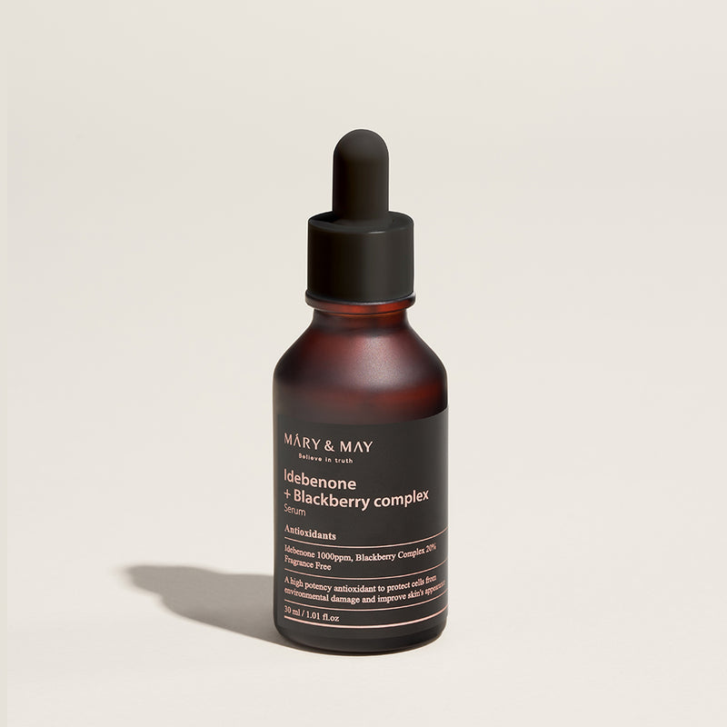 Mary&May Idebenone+Blackberry Complex Serum — official product photograph; package size unconfirmed