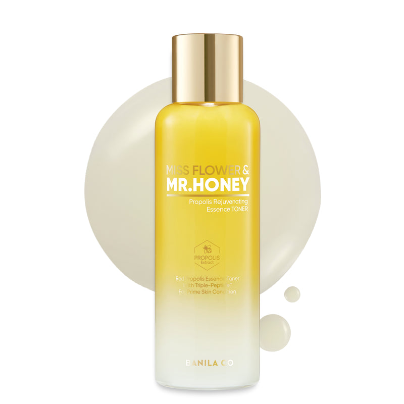 Miss Flower & Mr.Honey Propolis Rejuvenating Essence Toner — official product photograph; package size unconfirmed