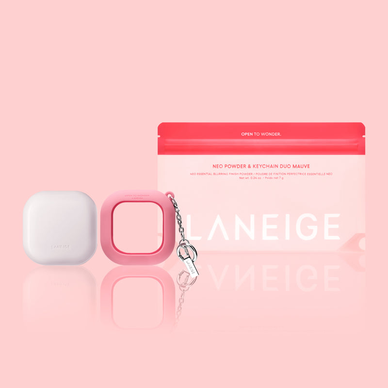 Neo Blurring Powder & Keychain — official product photograph; package size unconfirmed