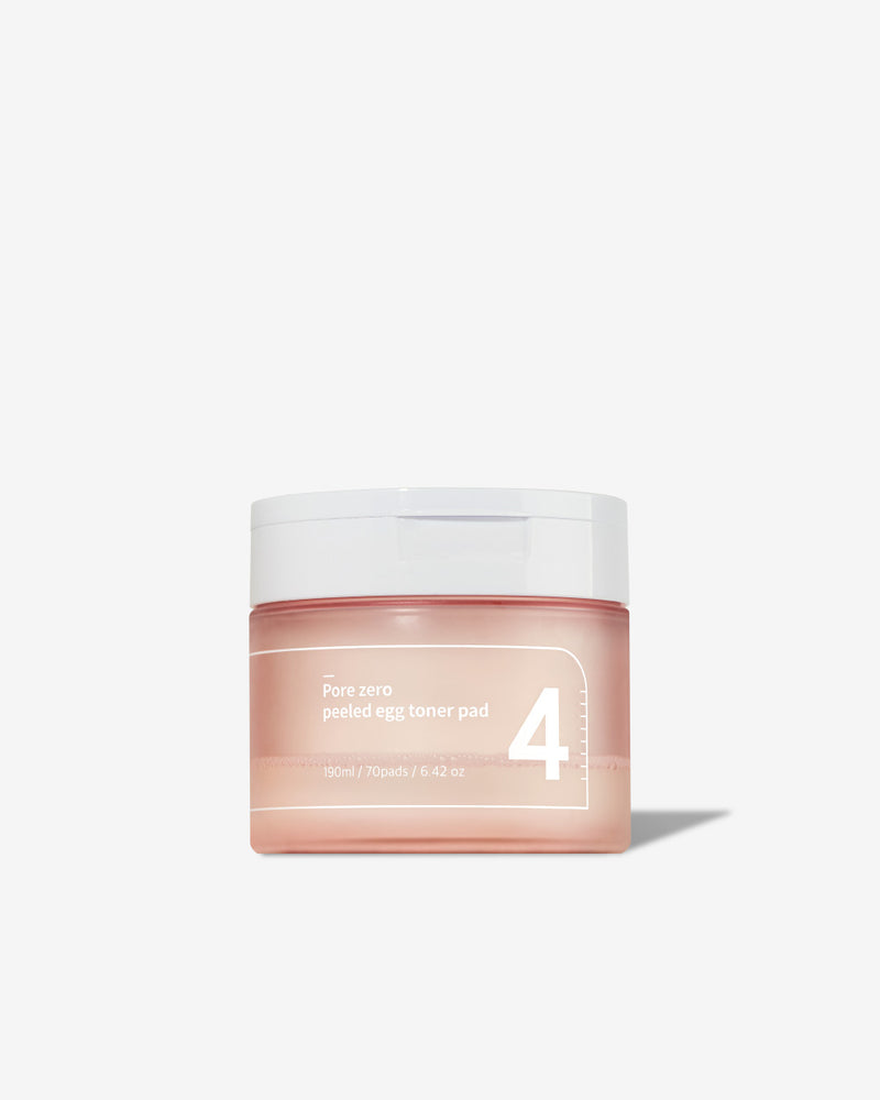No.4 Pore Zero Peeled Egg Toner Pads — official product photograph; package size unconfirmed