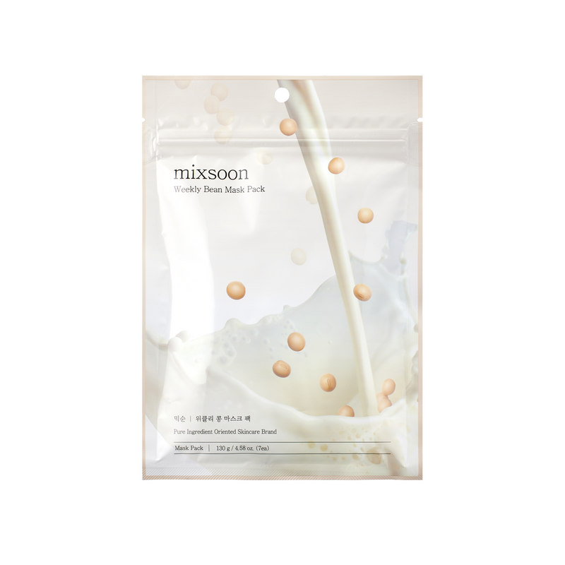 mixsoon Weekly Bean Mask Pack 130g (7ea) — official product photograph; package size unconfirmed