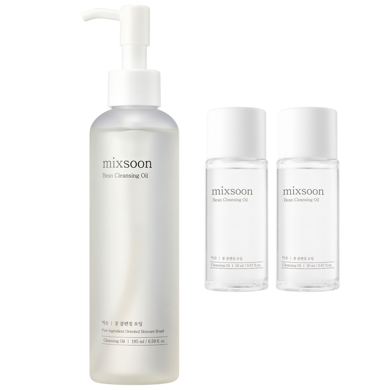 mixsoon Bean Cleansing Oil Bonus Mini Set ( 195ml + 20ml*2 ) — official product photograph; package size unconfirmed