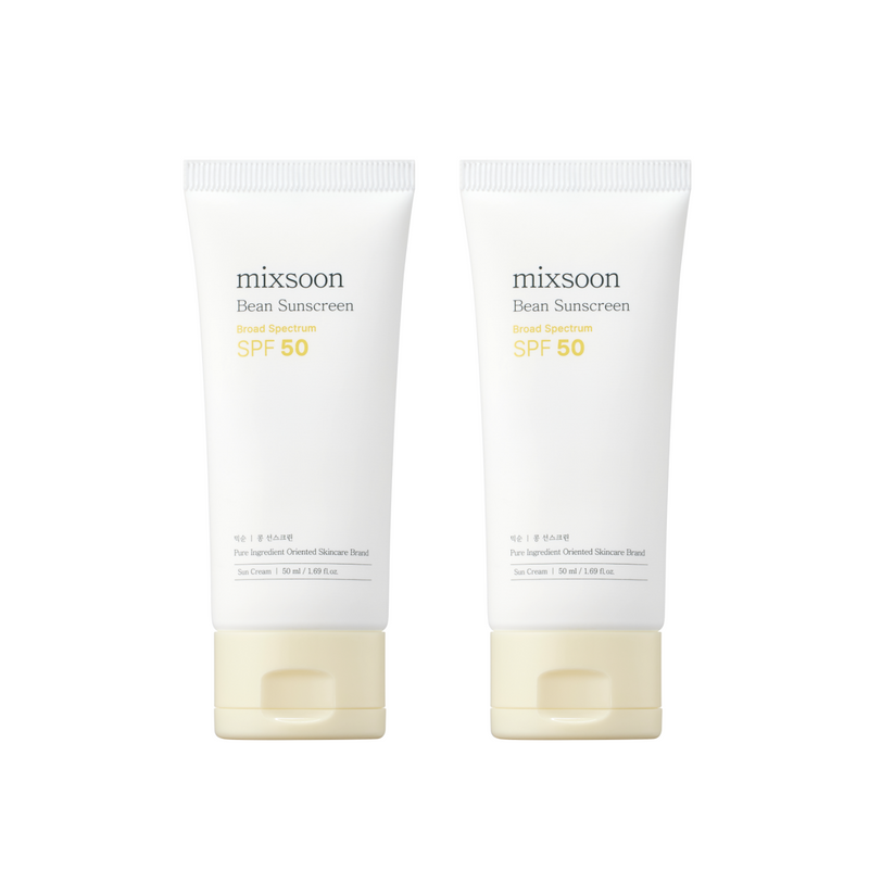 mixsoon 1+1 Bean Sunscreen 50ml — official product photograph; package size unconfirmed
