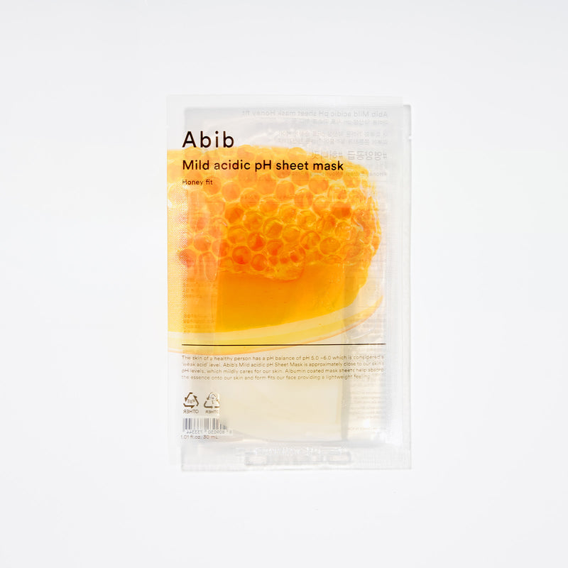 Mild acidic pH sheet mask Honey fit(10 sheets) — official product photograph; package size unconfirmed