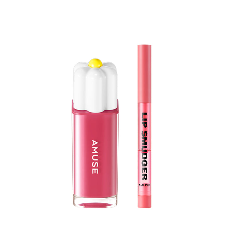 2025 BEST DUO SET (Lip Smudger 04 Hippie Girl & Dew Tint 12 Sunday) — official product photograph; package size unconfirmed