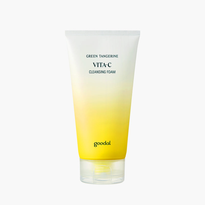 [GOODAL] Green Tangerine Vita C Cleansing Foam — official product photograph; package size unconfirmed