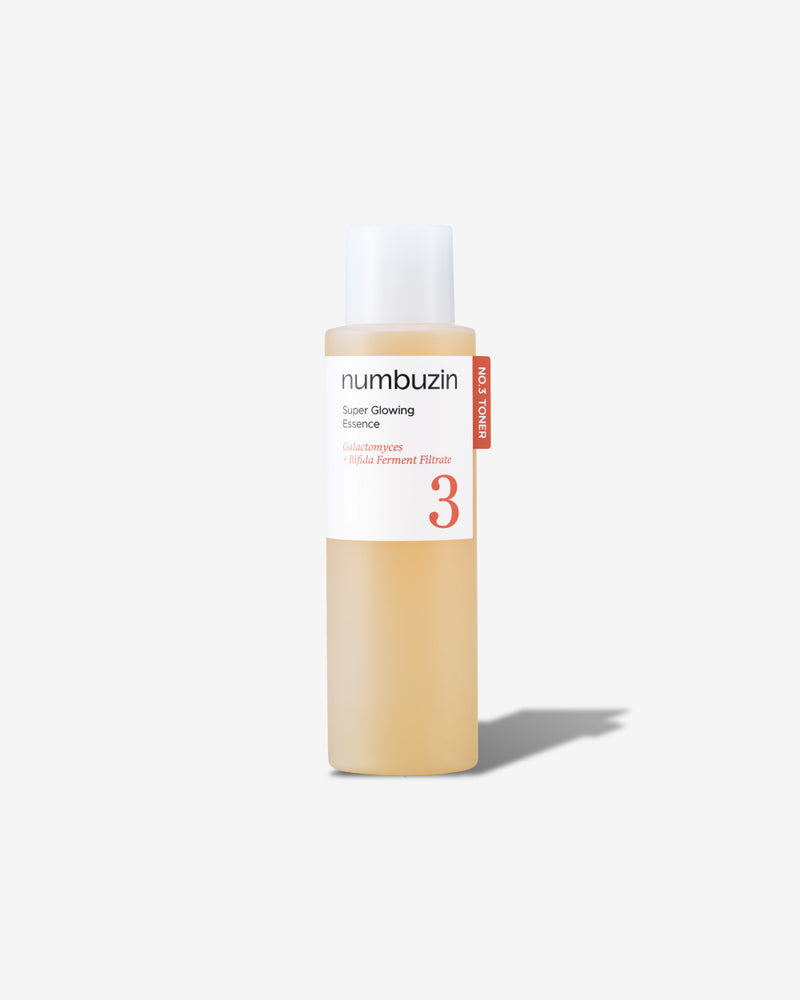 No.3 Super Glowing Essence Toner — official product photograph; package size unconfirmed