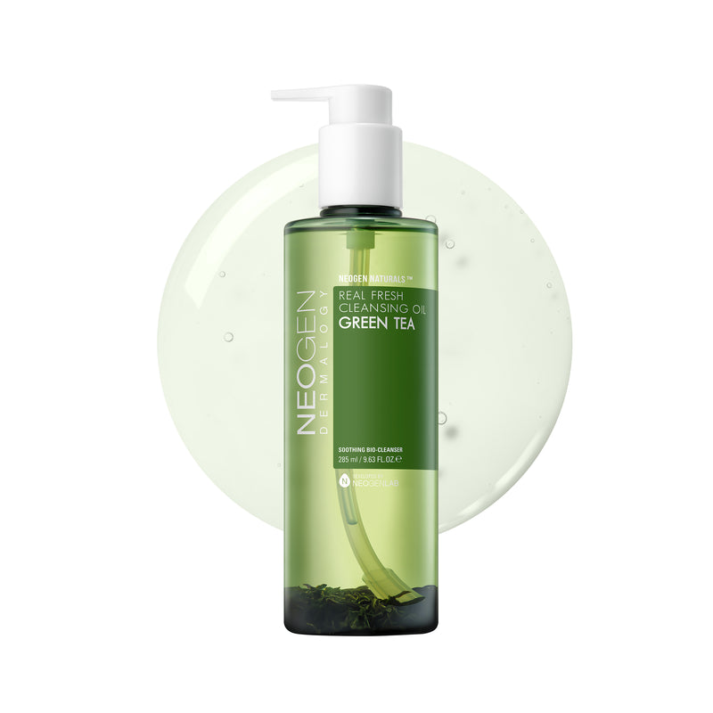 REAL FRESH CLEANSING OIL GREEN TEA — official product photograph; package size unconfirmed