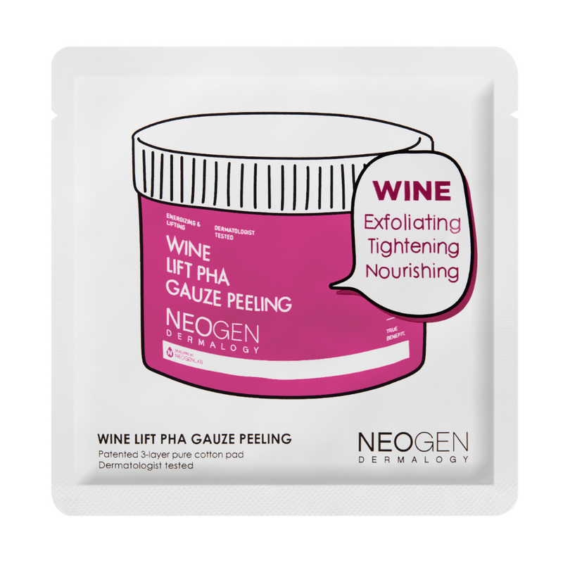 Wine Lift PHA Gauze Peeling (10 Pads) — official product photograph; package size unconfirmed