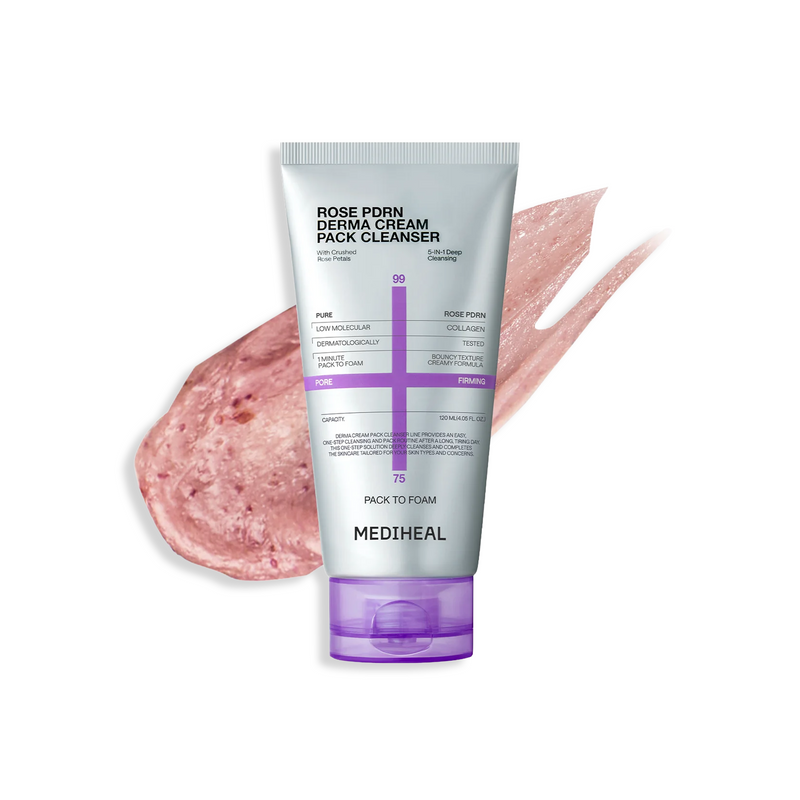 Derma Creampack Cleanser Rose PDRN Pore Firming — official product photograph; package size unconfirmed