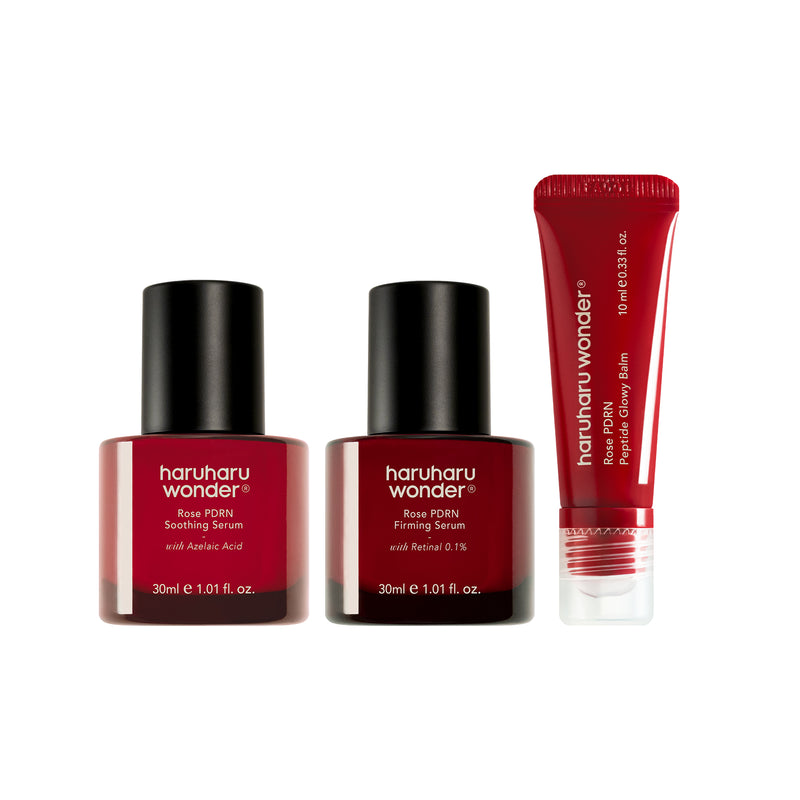 Rose PDRN Glow & Firm Trio — official product photograph; package size unconfirmed