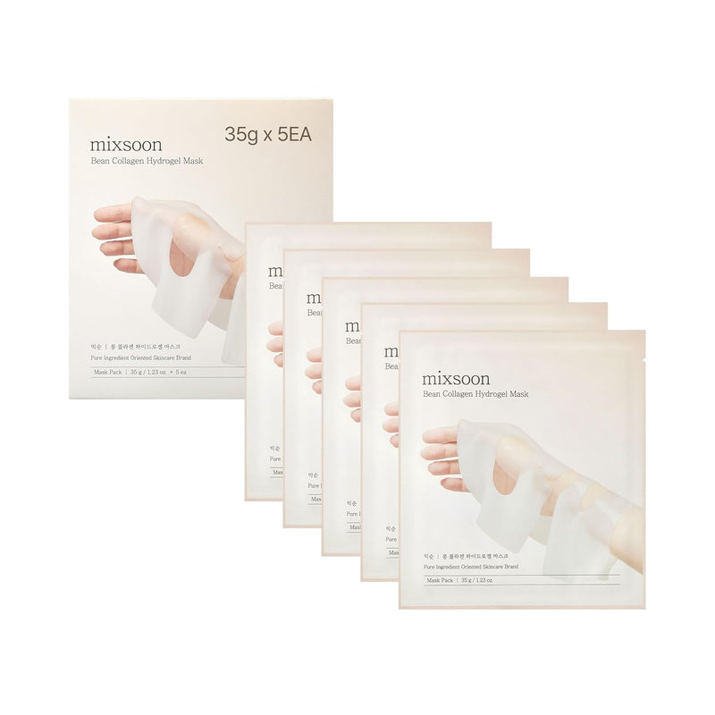 mixsoon Bean Collagen Hydrogel Mask Pack (1PACK 5EA) — official product photograph; package size unconfirmed