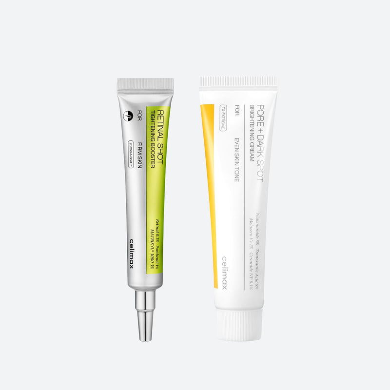 The Vita A Retinal Shot Booster & Pore+Dark Spot Brightening Cream Set — official product photograph; package size unconfirmed